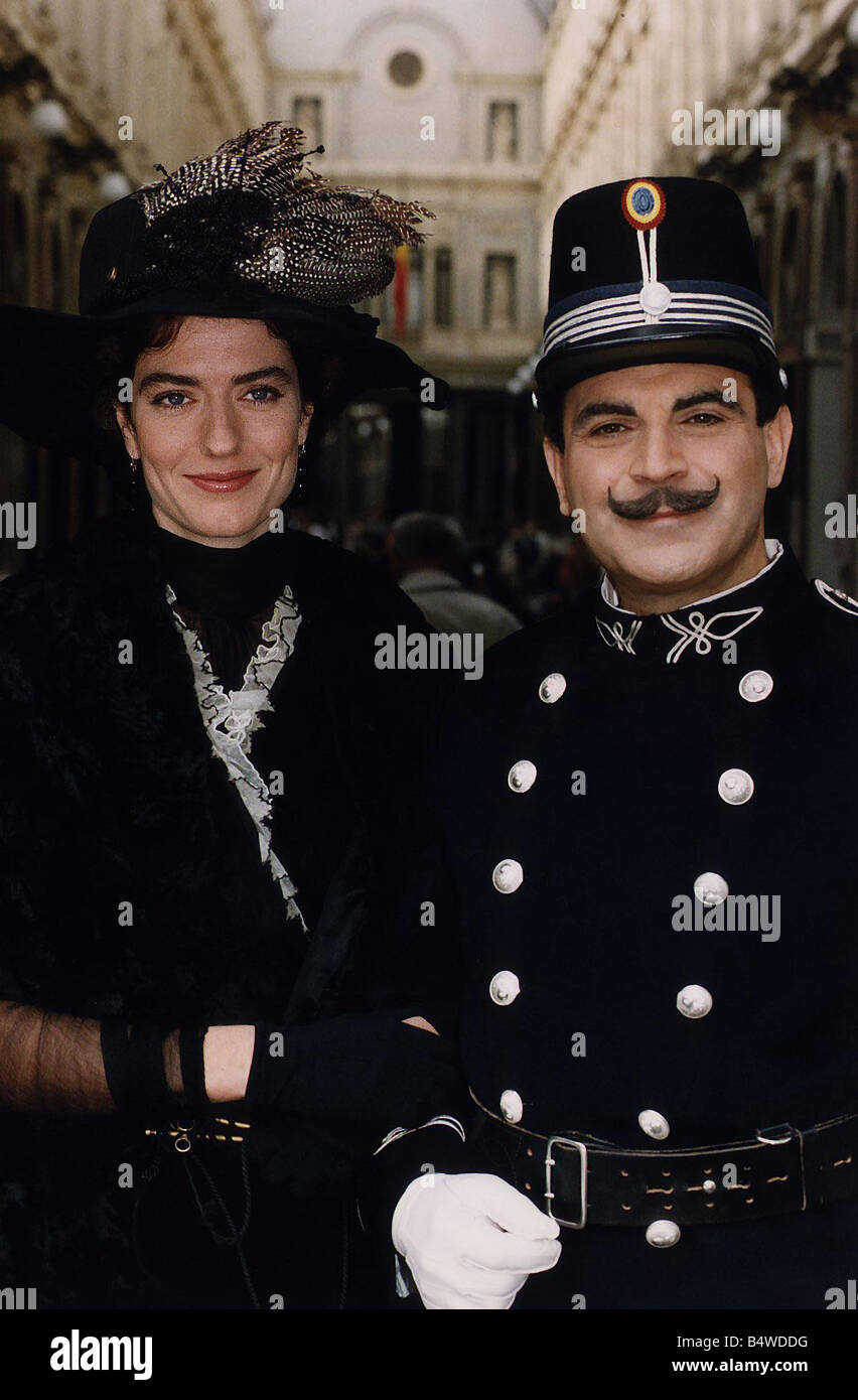 David Suchet actor with Anna chancellor actress star in the television series Poirot Mirrorpix Stock Photo
