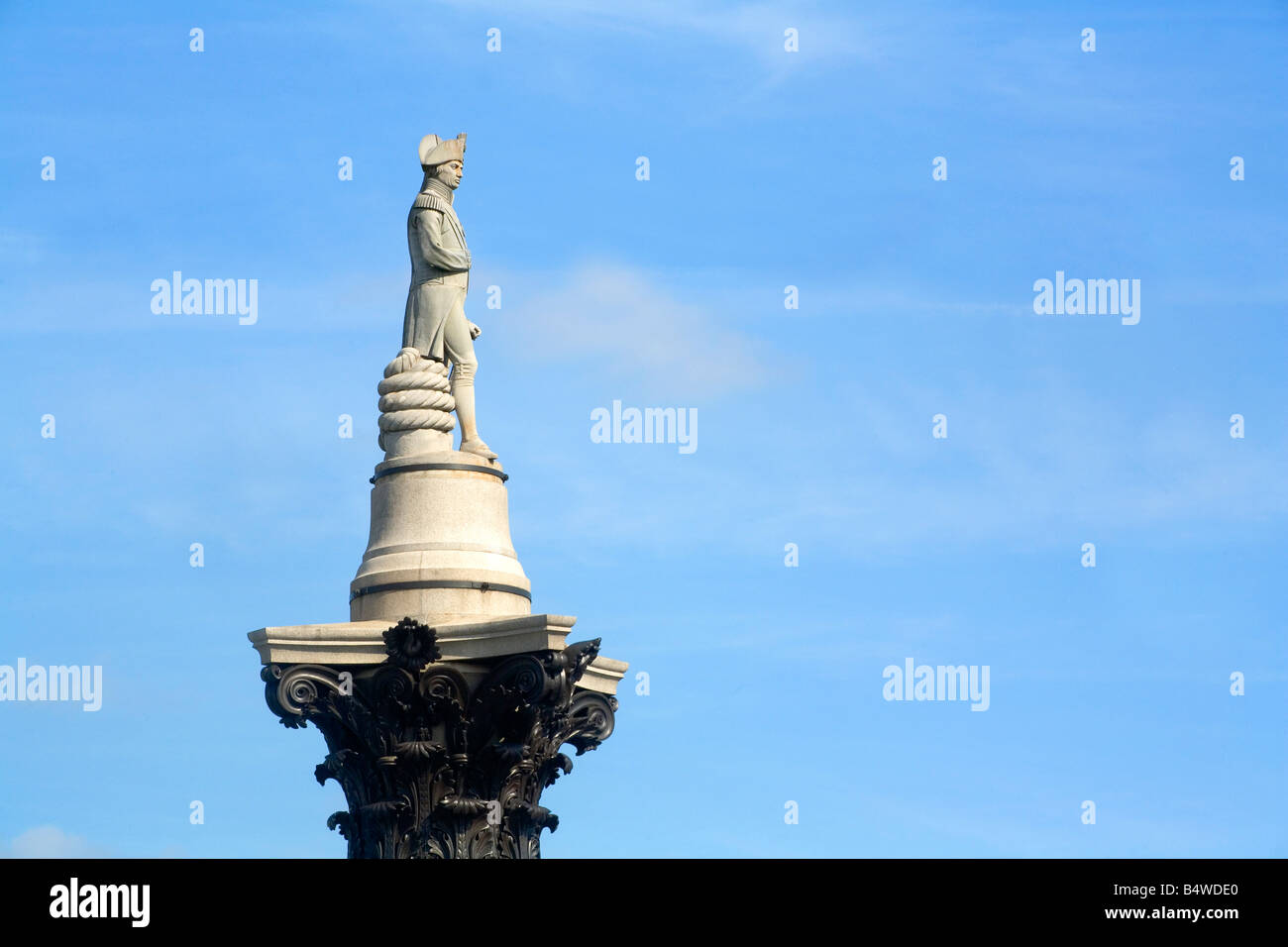 Nelson s Column at Trafalgar Square in London Stock Photo