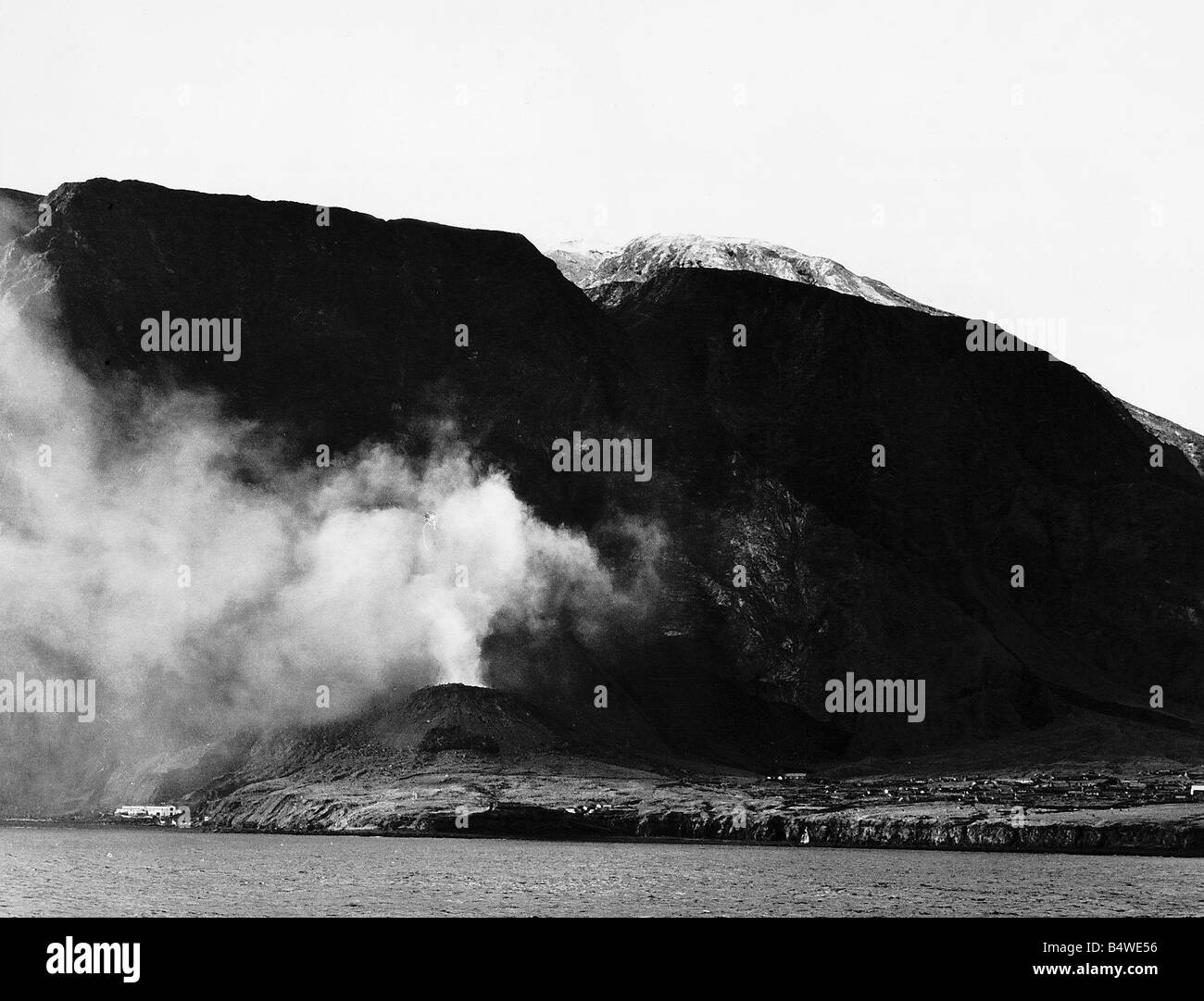 Tristan da Sunha Wsa Abandoned After A New Vocanic Eruption Dbase Msi Stock Photo