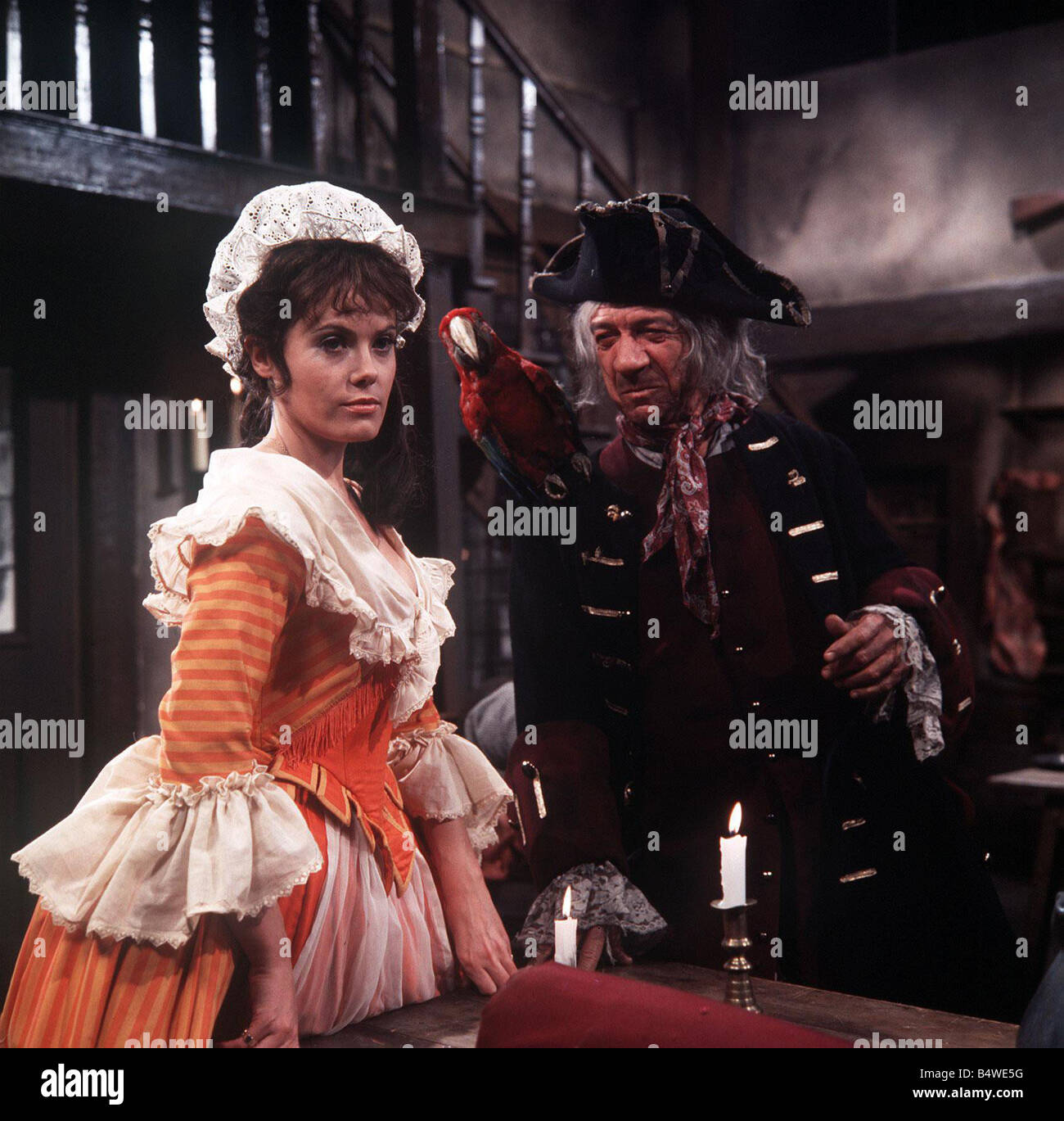 Wendy Richard actress and Sid James comedy actor in the film Carry on Christmas Stock Photo