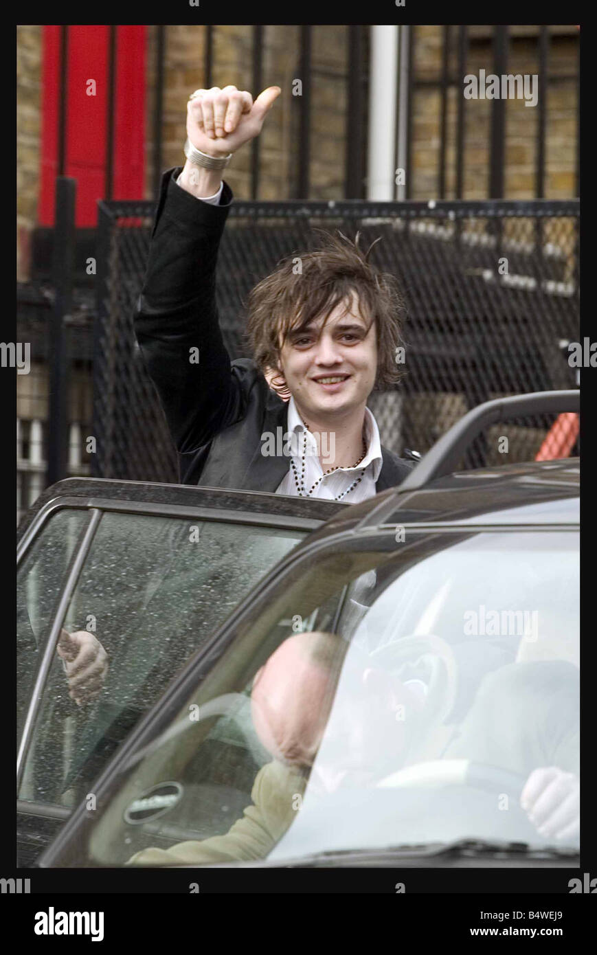 Babyshambles singer Pete Doherty has been given a 12 month community order after admitting possession of drugs The 26 year old was sentenced at Ealing Magistrates Court February 2006 Stock Photo