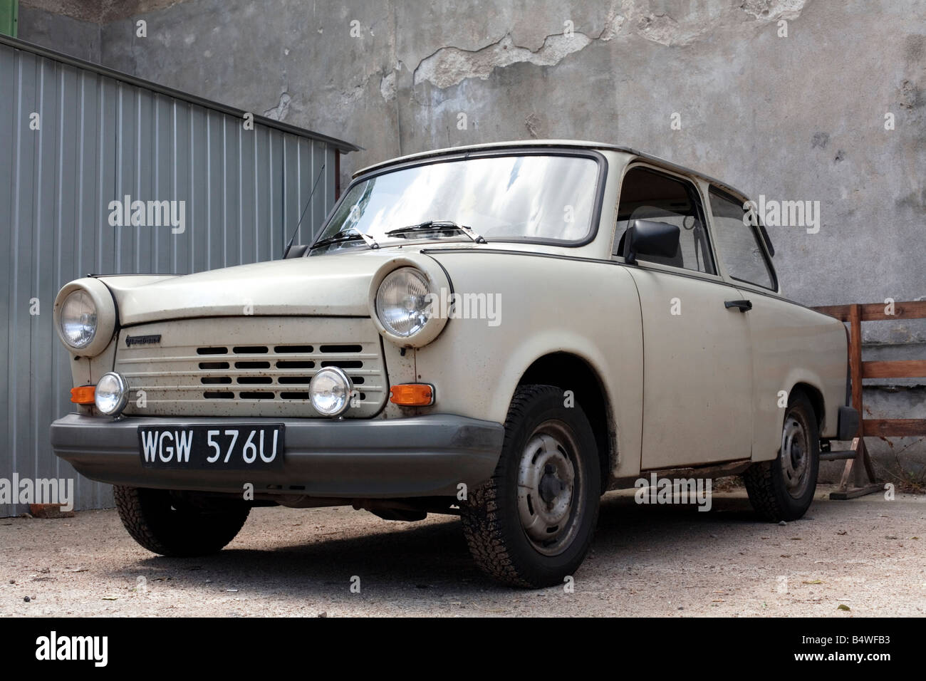 A Trabant or 'Trabi,'  the car made in the former East Germany. Stock Photo