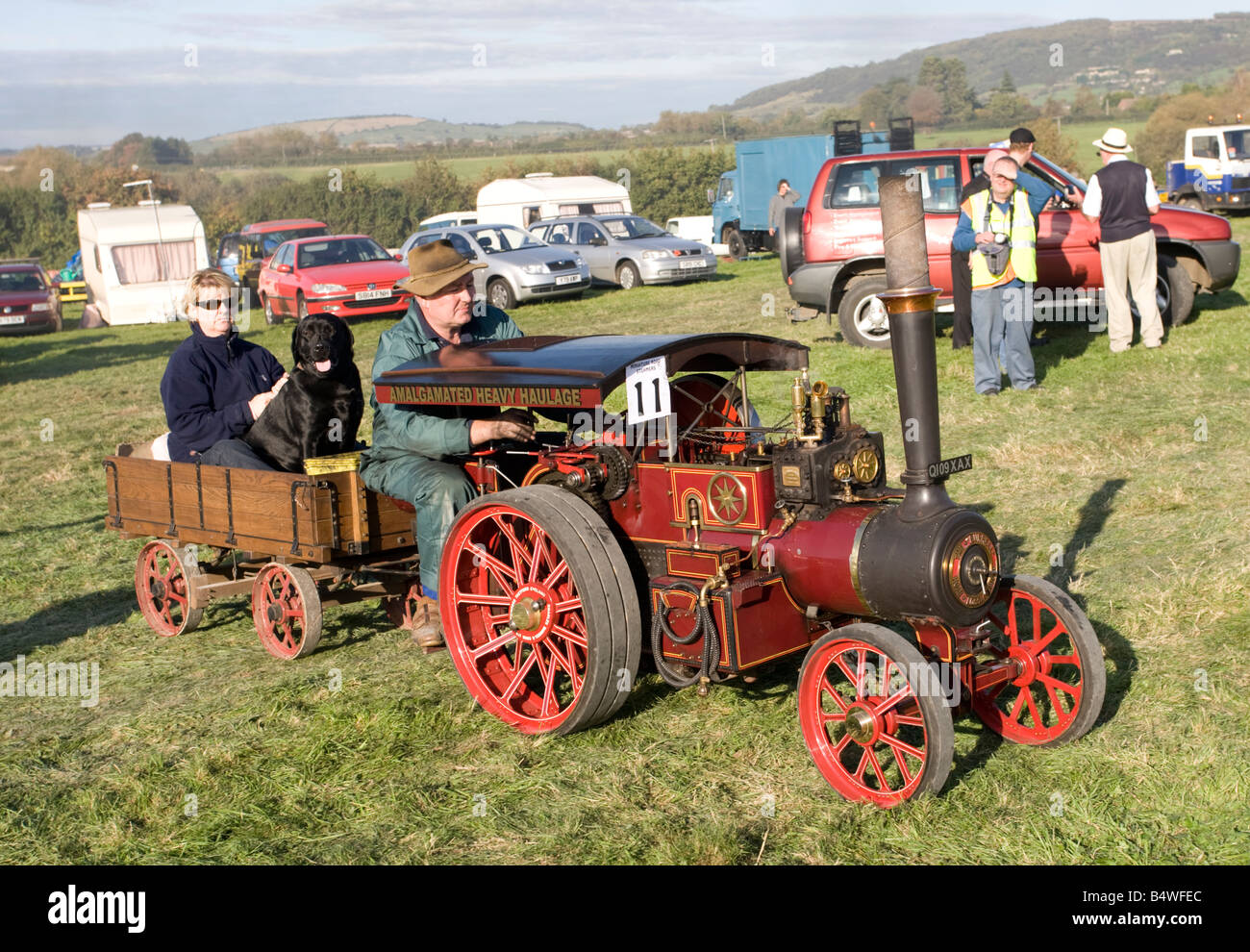 Model traction engine Steam Engine Rally Cheltenham Racecourse UK Stock