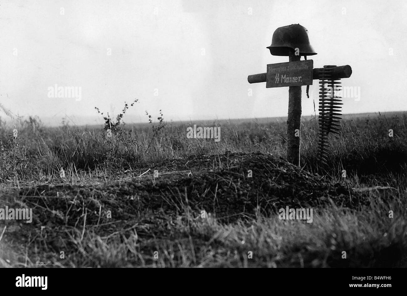 World War 2 The grave of a German soldier Normandy 1944 Waffen SS Stock Photo