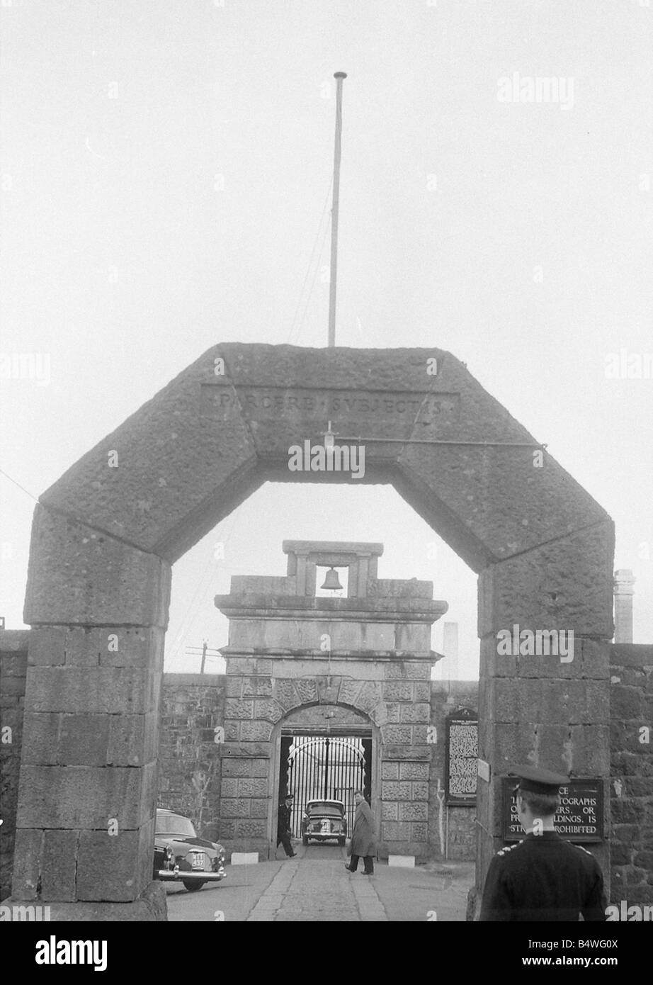 Convict Dennis Stafford is returned to Dartmoor Prison at Princetown following escape on January