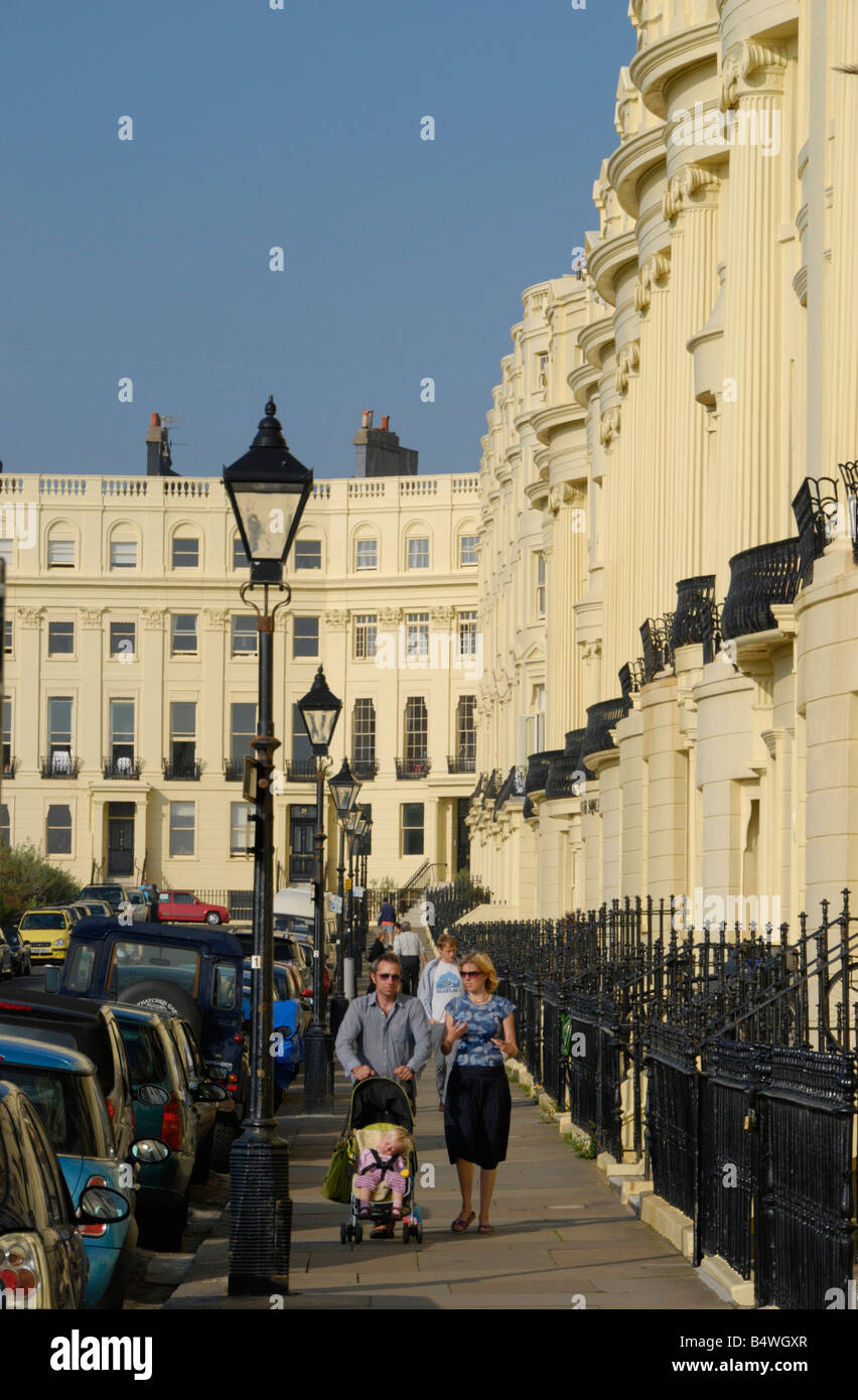 Regency style terraced apartments in Palmeira Square Hove East Sussex