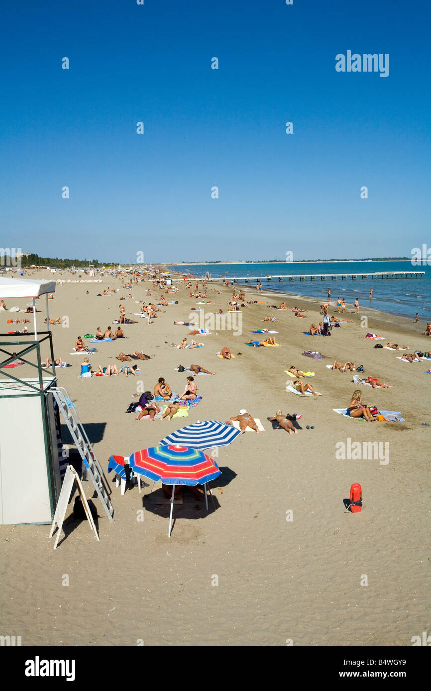 Venice Lido Beach Italy Stock Photo