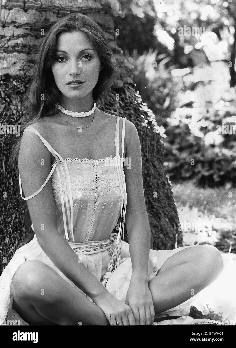 Jane Seymour Actress in the grounds of the Beverly Hills Hotel California America Stock Photo