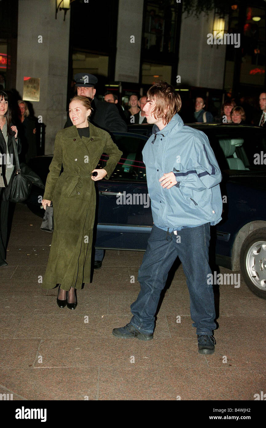 Liam Gallagher Singer September 98 Arriving for a film premiere with his  wife actress Patsy Kenist Stock Photo - Alamy