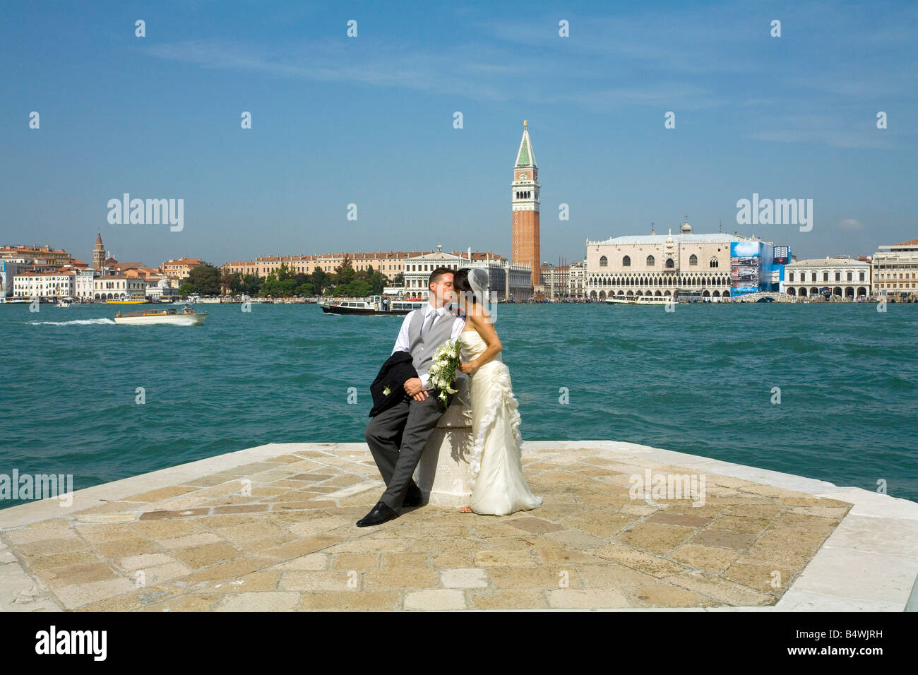 Getting married in Venice Italy Stock Photo
