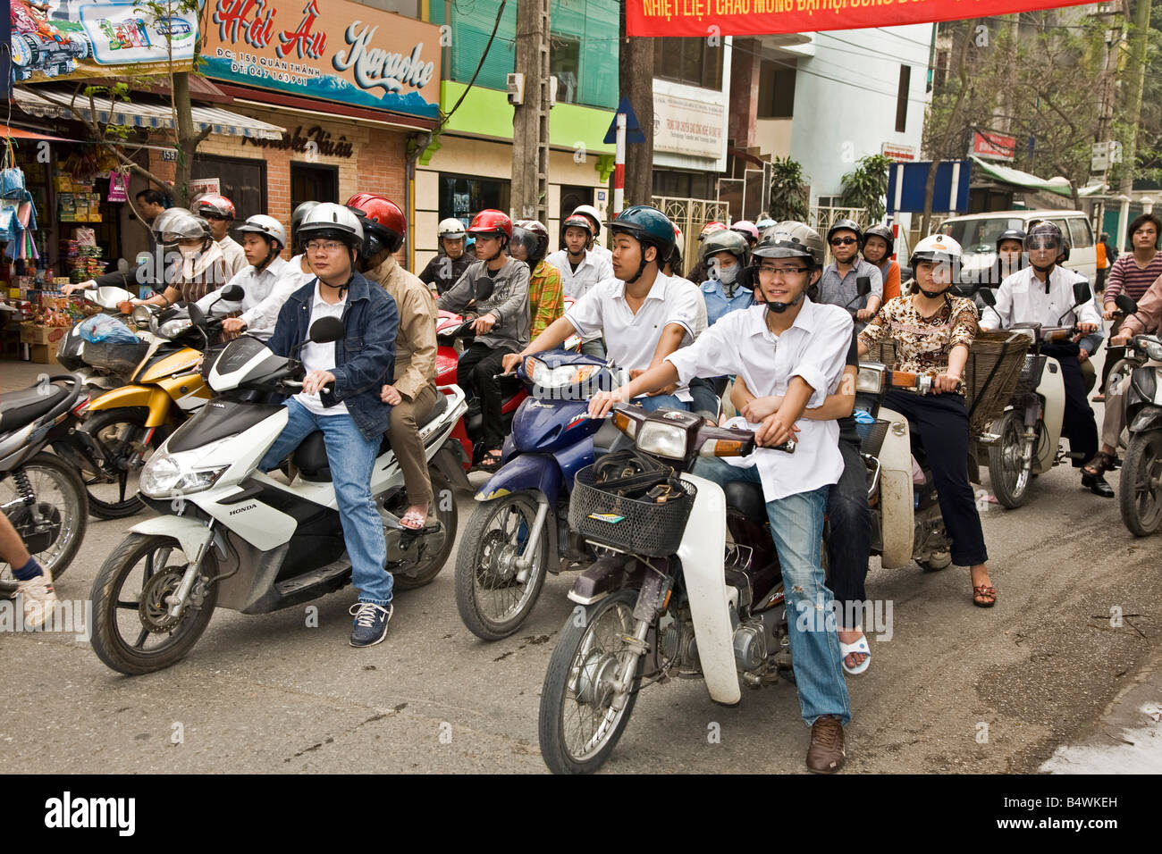 Motorcycle Hanoi Vietnam Stock Photo