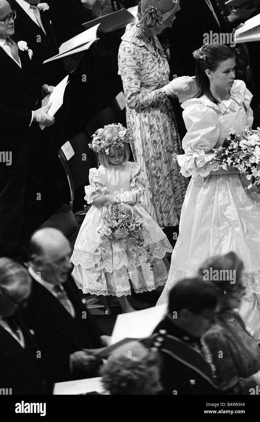 Image of the royal wedding 1981 bridesmaids