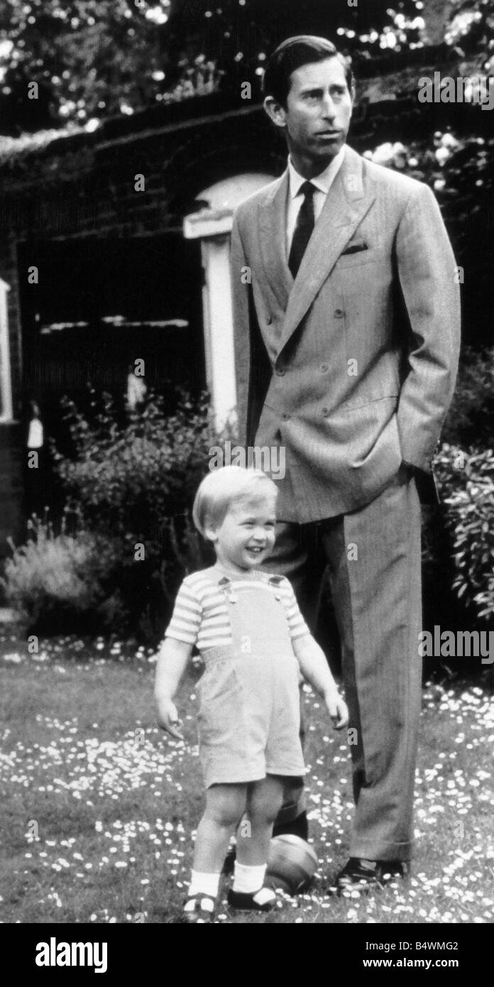 Prince William made his first public speech on Tuesday June 12th 1984 at a photocall commemorating his second birthday William is three feet tall and weighs two stone both average for his age June 1984 Stock Photo
