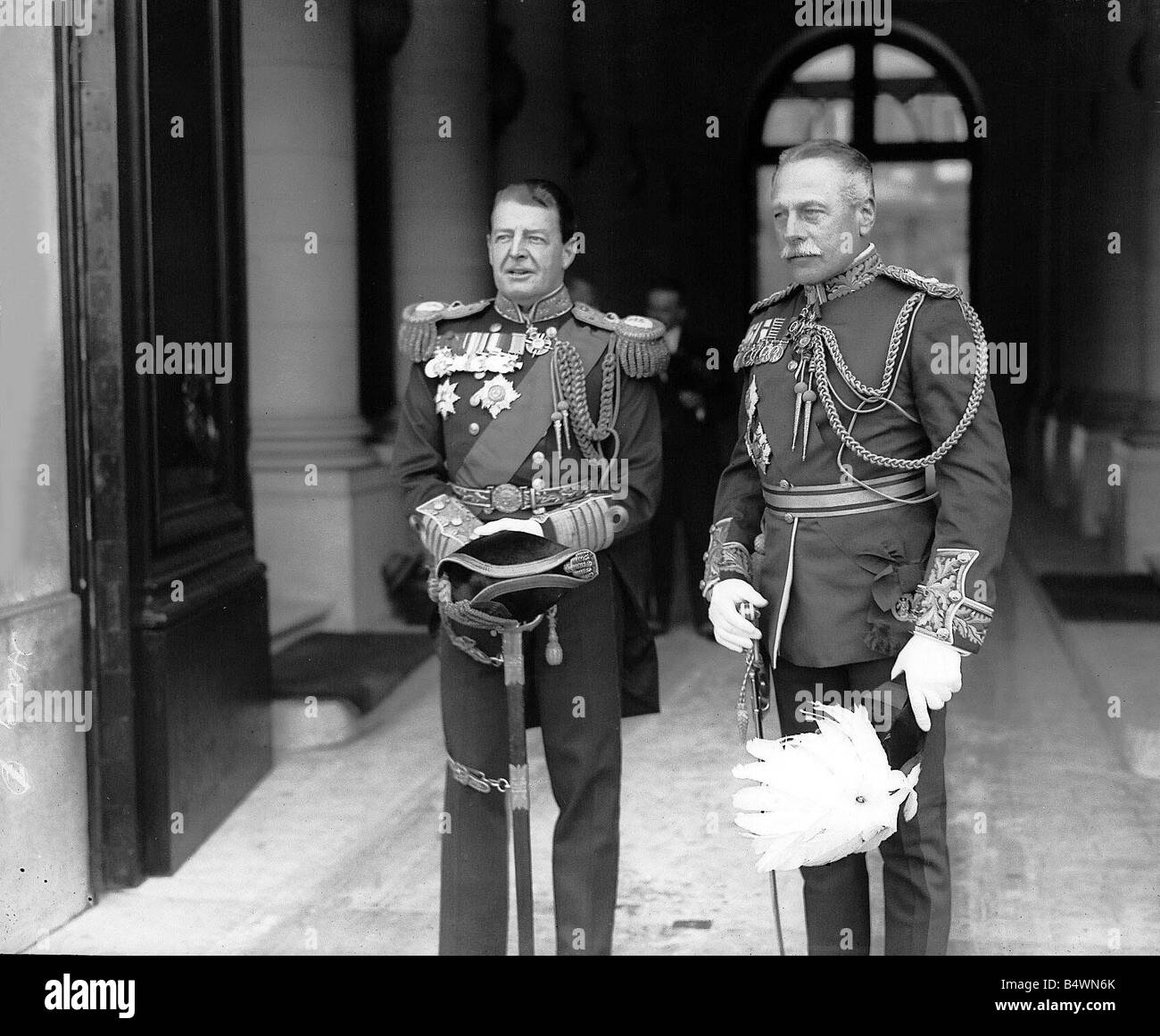 Earl Beatty and Earl Haig in Belgium Y2K World War I The respective Commander in Chief of the British Grand Fleet and Commander Stock Photo