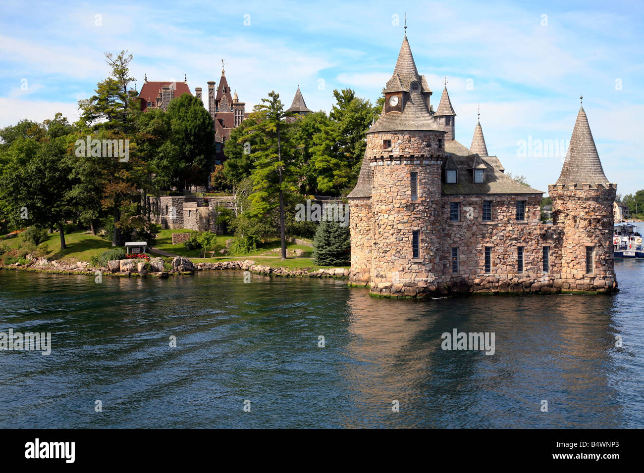 Power House of the Boldt Castle on Heart Island, Alexandria Bay, in the St.Lawrence River on Thousand Island,Ontario,Canada/USA Stock Photo