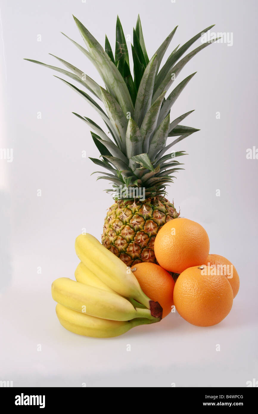 set of exotic fruits Stock Photo