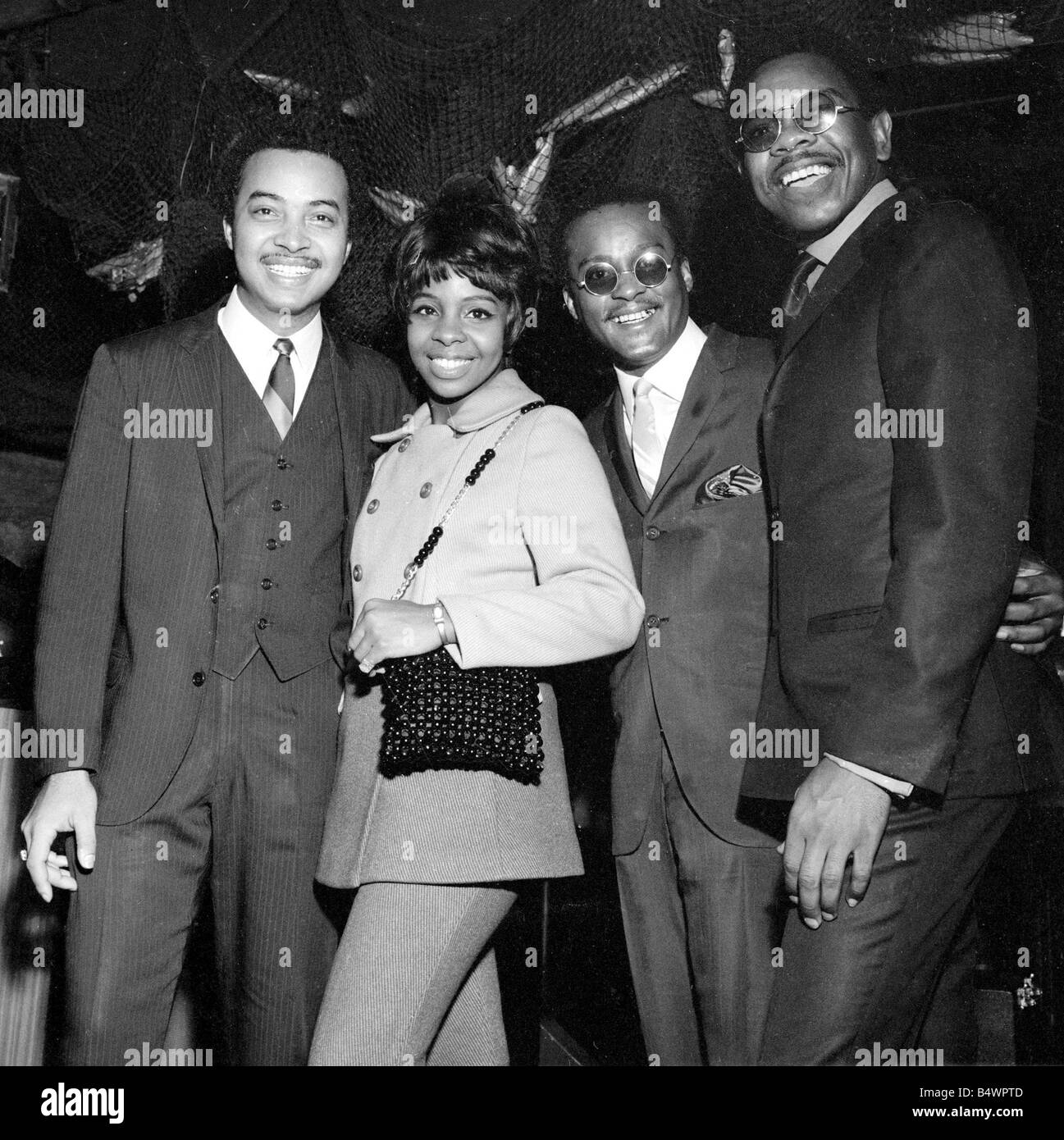 Singer Gladys Knight and the Pips pose for a picture at the