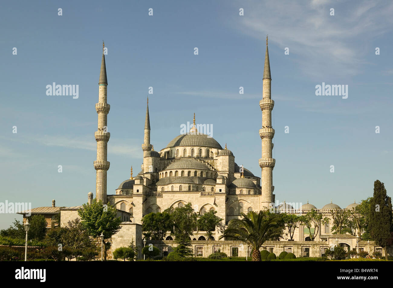 Europe Asia Turkey Istanbul Blue Mosque Stock Photo