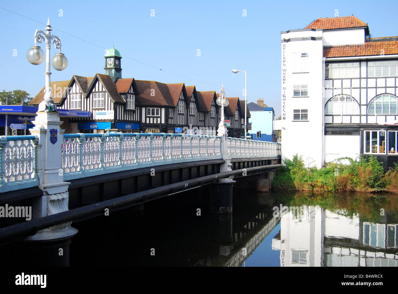 Taunton Town Bridge over River Tone, Bridge Street, Taunton, Somerset, England, United Kingdom Stock Photo