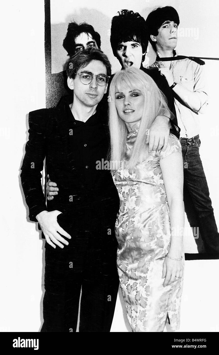 Debbie Harry Singer leader of the pop group Blondie with boyfriend Chris Stein Stock Photo