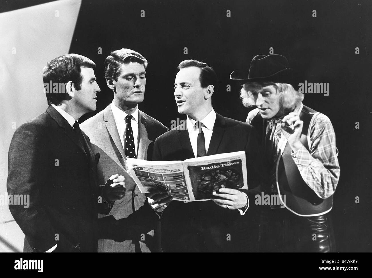 Pete Murray Dec 1964 BBC Radio presenter DJ with David Jacobs Alan Freeman and Jimmy Saville Mirrorpix Stock Photo