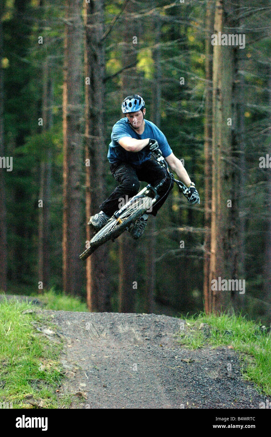 The largest extreme biking complex at Hamsterley Forest Stock Photo