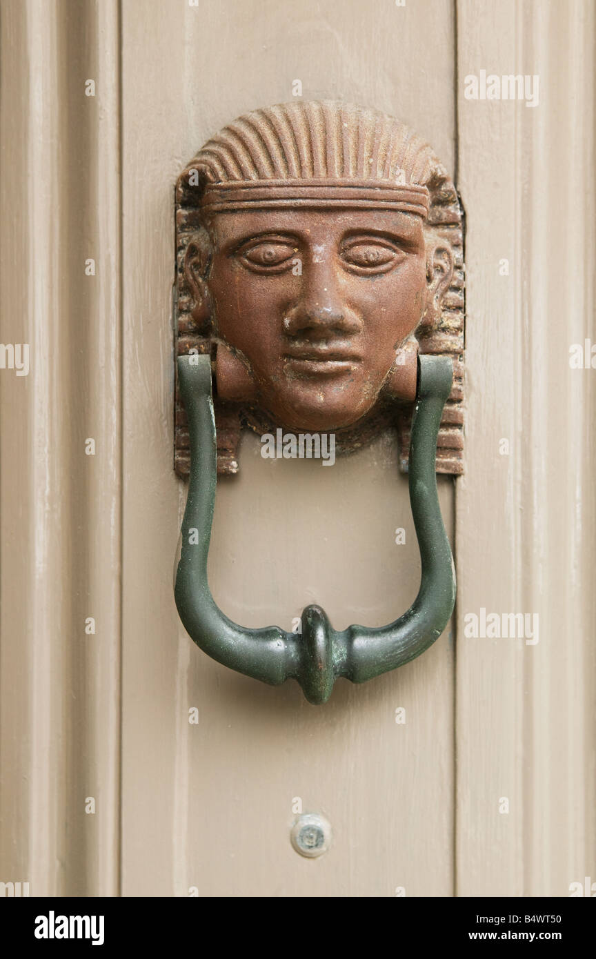 Egyptian style door knocker Stock Photo