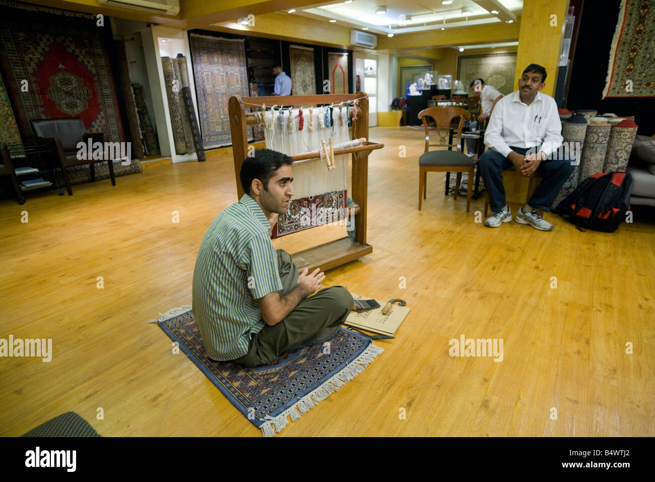 An Indian carpet expert explains how the carpets are made; New Delhi
