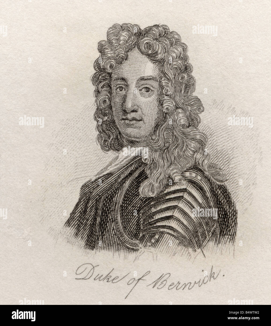 James FitzJames, 1st Duke of Berwick, 1670 - 1734.  French military leader, illegitimate son of King James II of England. Stock Photo