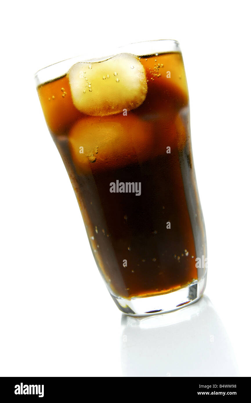 A glass of cola isolated on white Stock Photo - Alamy