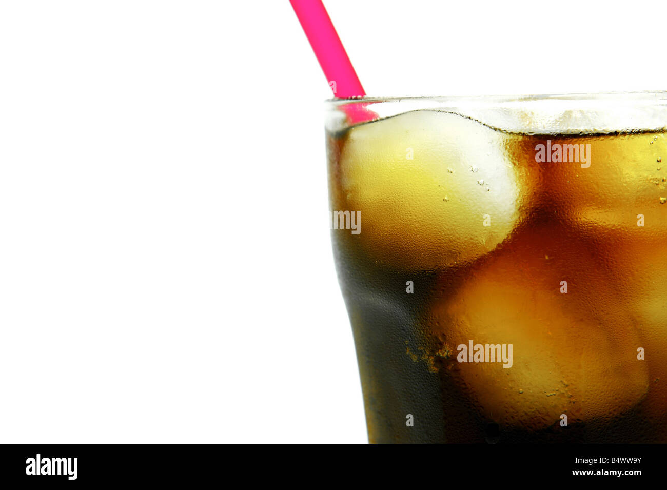 A glass of cola isolated on white Stock Photo - Alamy
