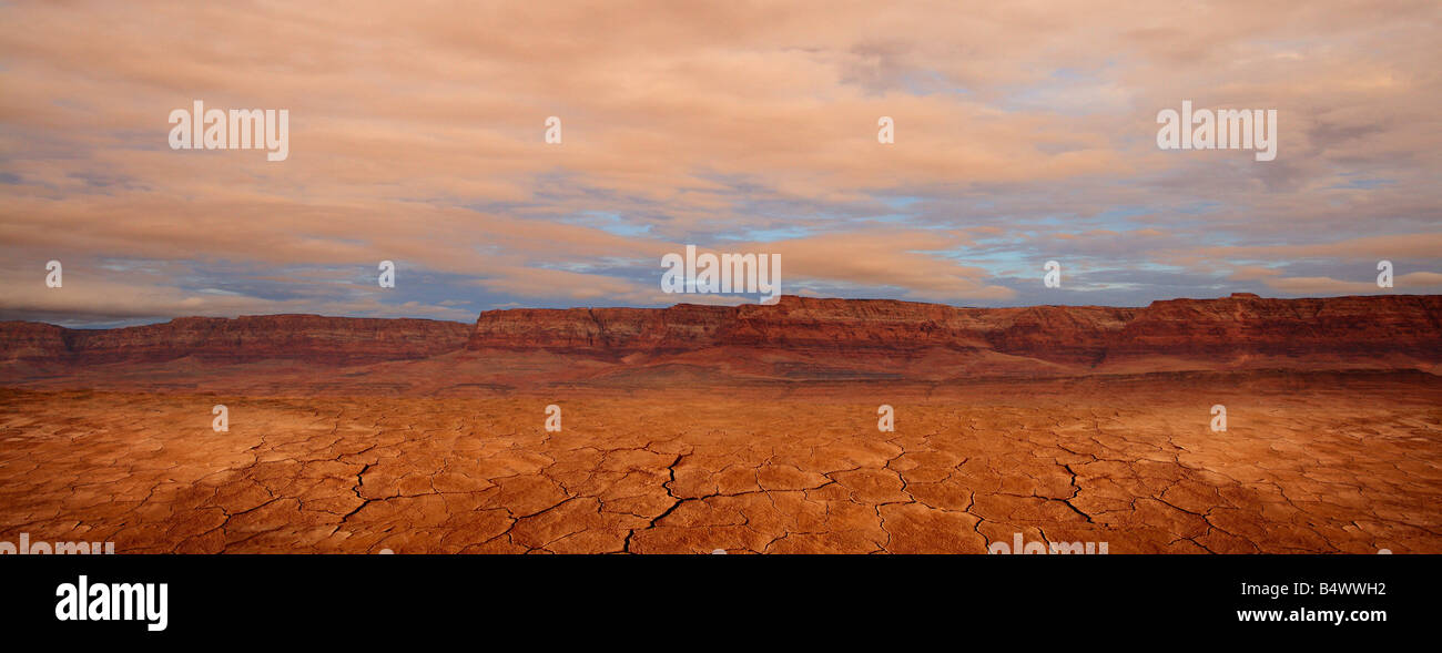 Digitally-manipulated Desert Panoramic Stock Photo