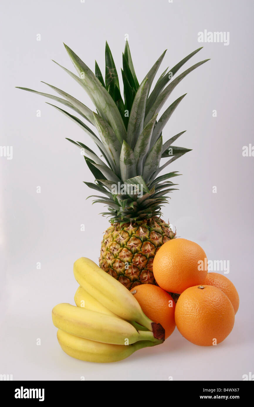 set of exotic fruits Stock Photo