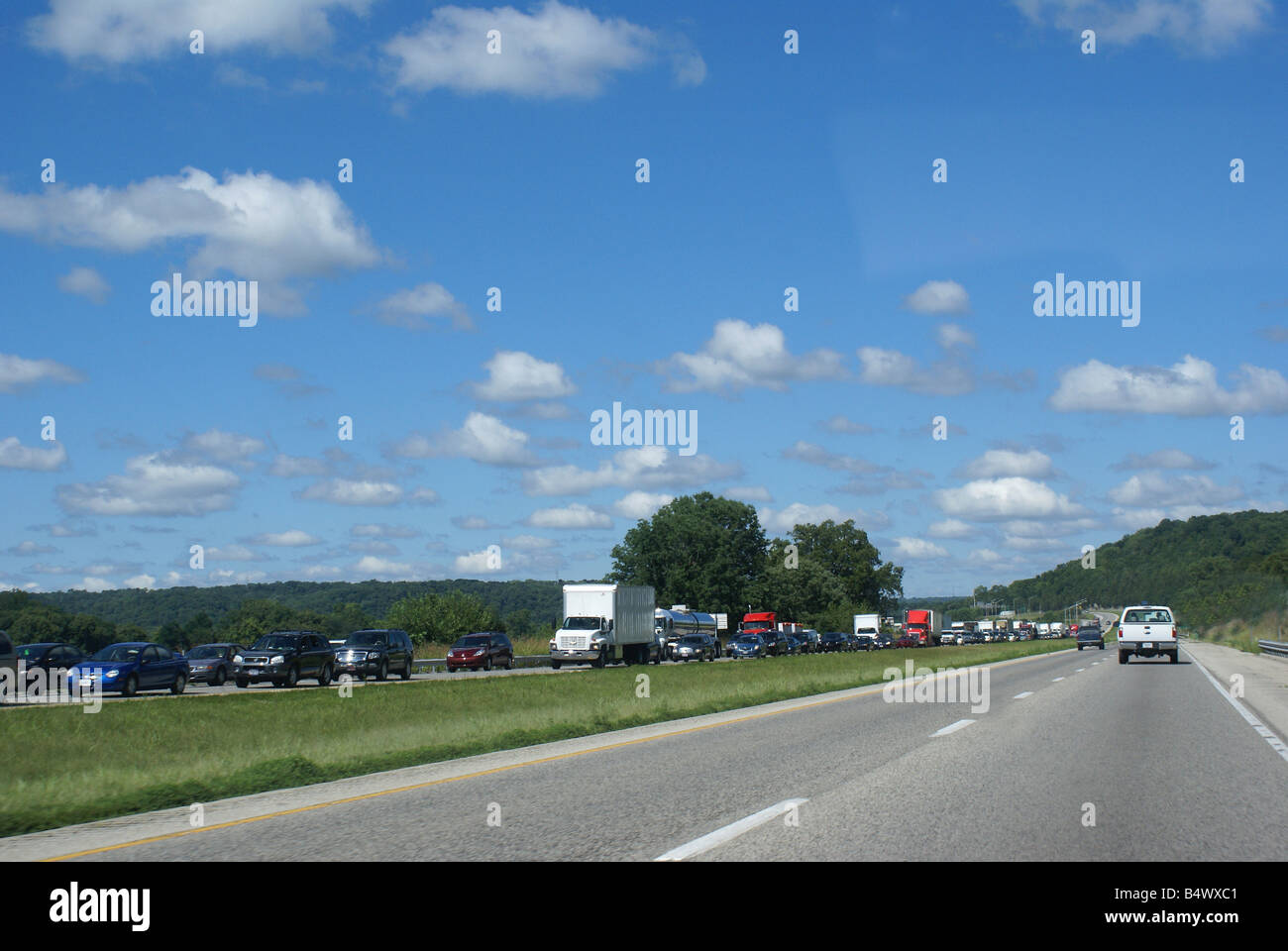 Blocked Traffic Stock Photo