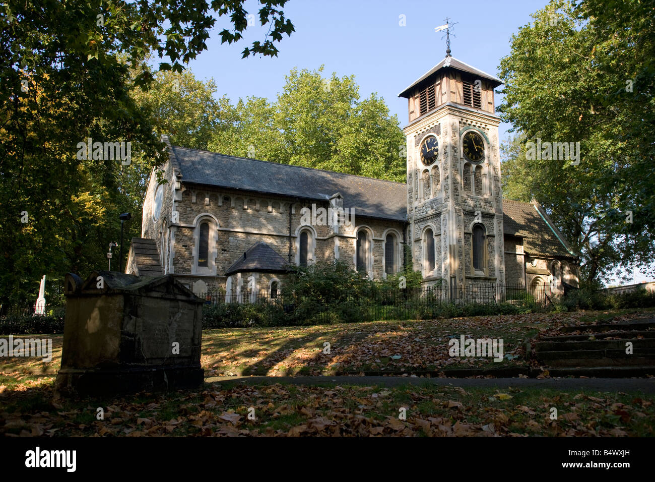 St Pancras Old Church Pancras Road KIngs Cross London Stock Photo