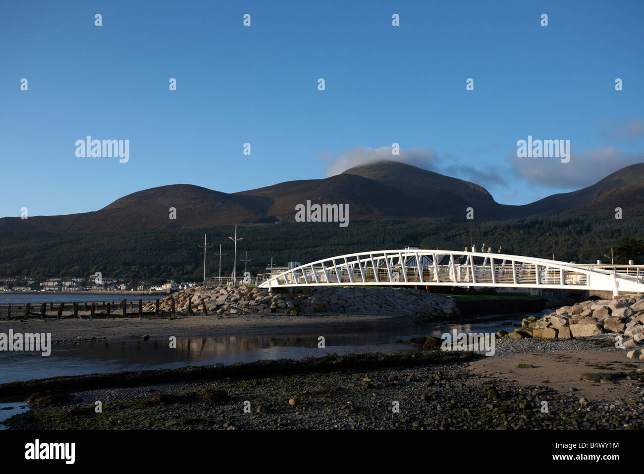 promenade footbridge over the river shimna in newcastle county down