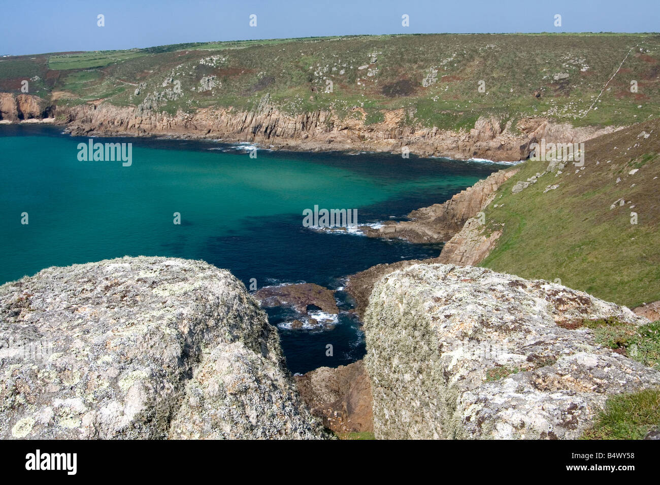 Mill Bay or Nanjizal, near Land's End, Cornwall Stock Photo - Alamy