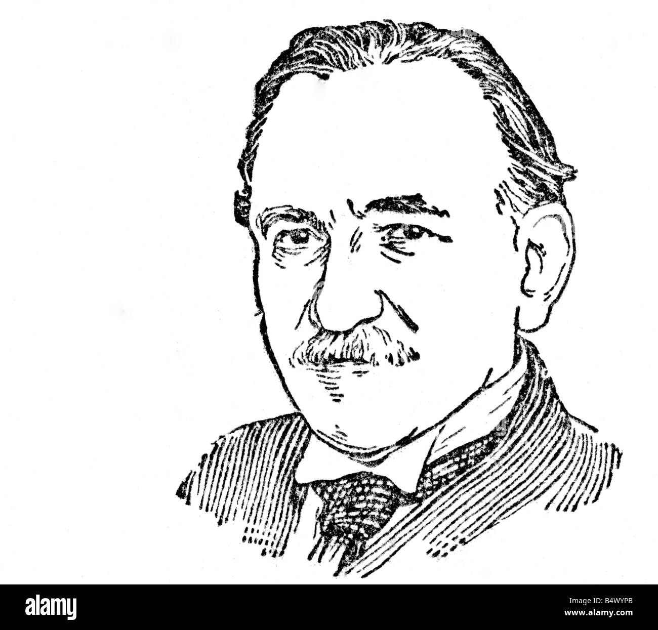 Foerster, Josef Bohuslav, 30.12.1859 - 29.5.1951, Czech composer, portrait, line drawing, , Stock Photo