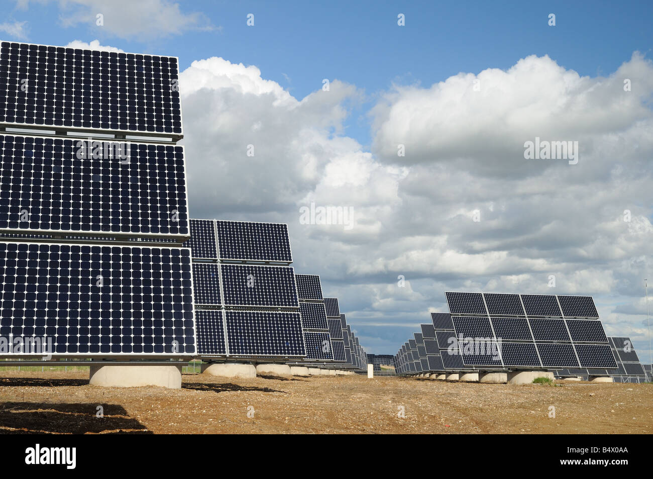 Solar panel power station plant on N432 near Llerena Spain Stock Photo ...