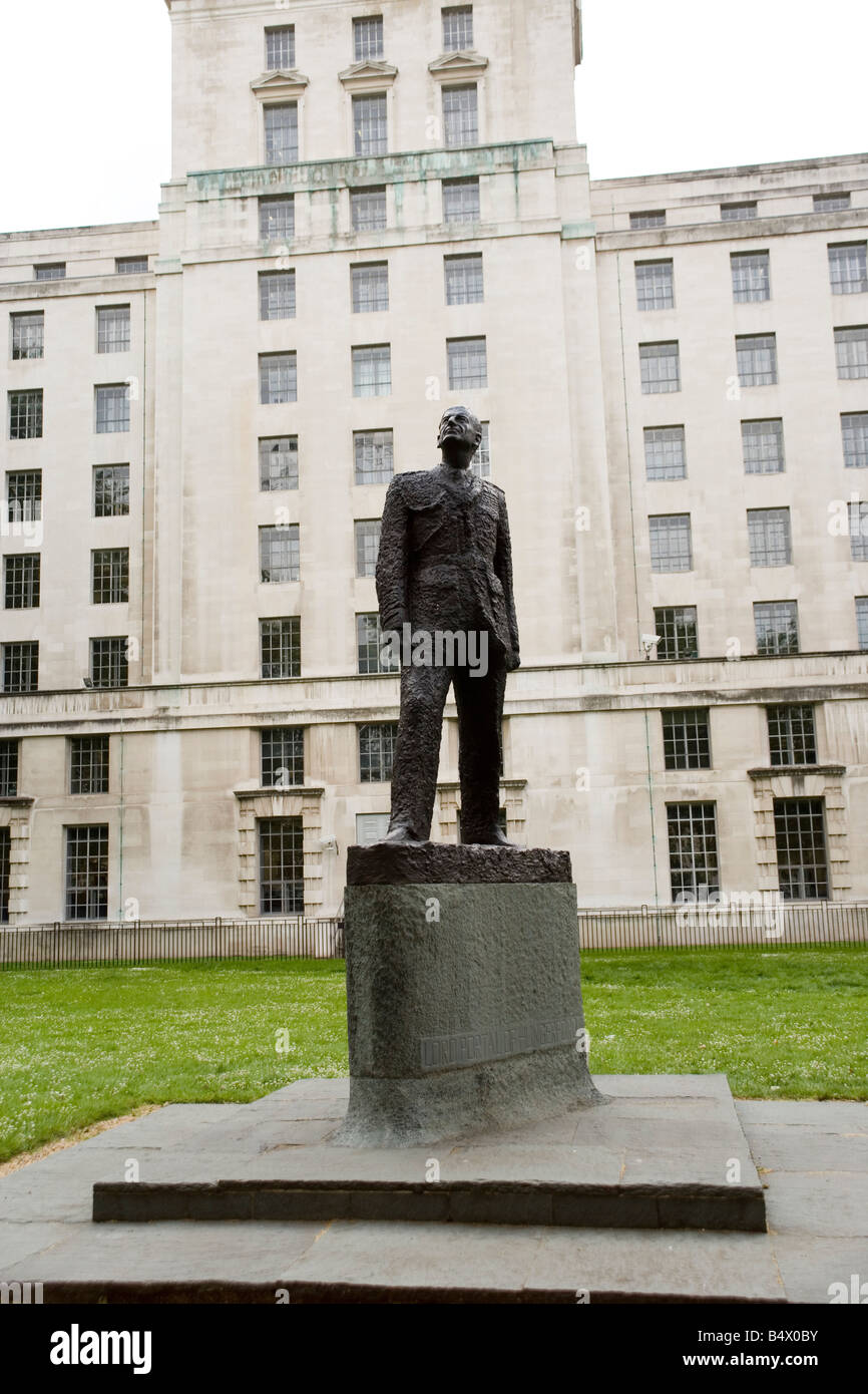 Statue of Lord Portal of Hungerford in Whitehall Gardens on the