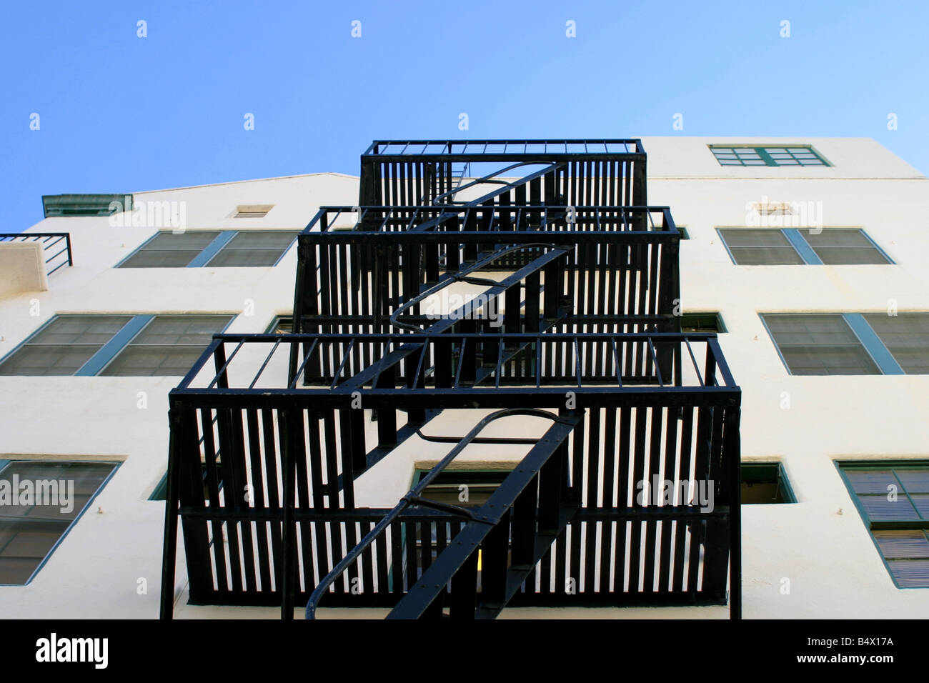 Fire Escape Stairs Stock Photo