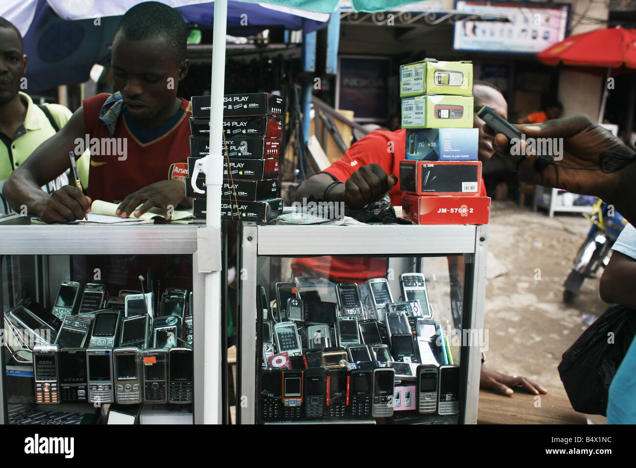 Mobile phones for sale in Lagos. Stock Photo