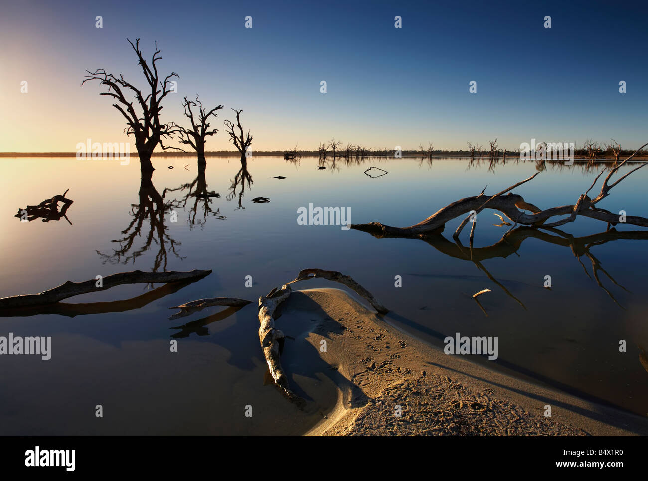 Pelican Point Lake Bonney Barmera Riverland South Australia Stock Photo