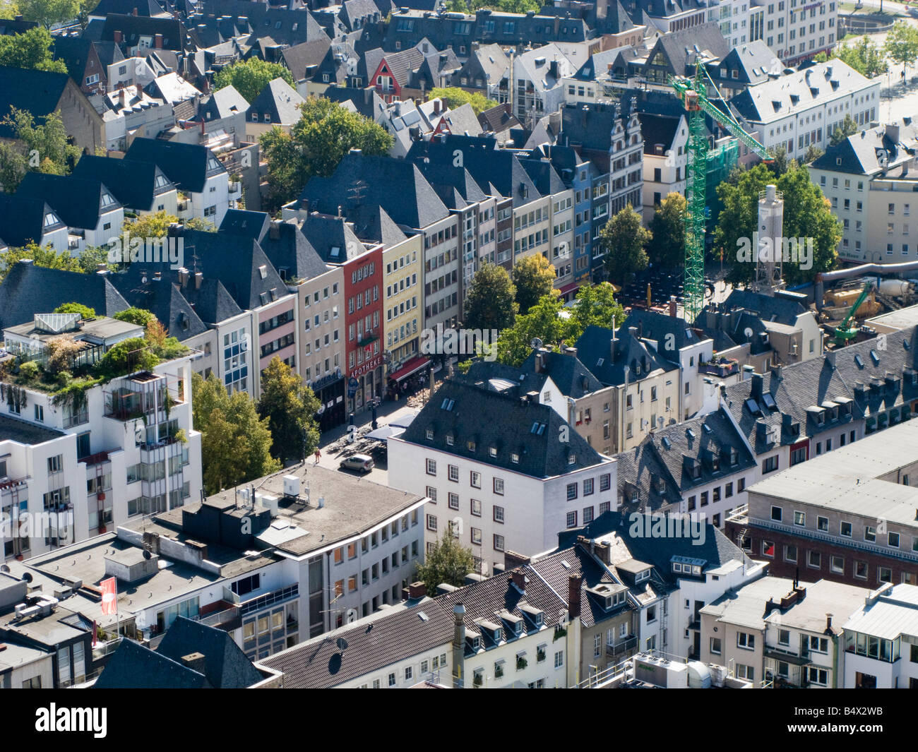 Aerial view of urban housing in Cologne, Germany Stock Photo Alamy