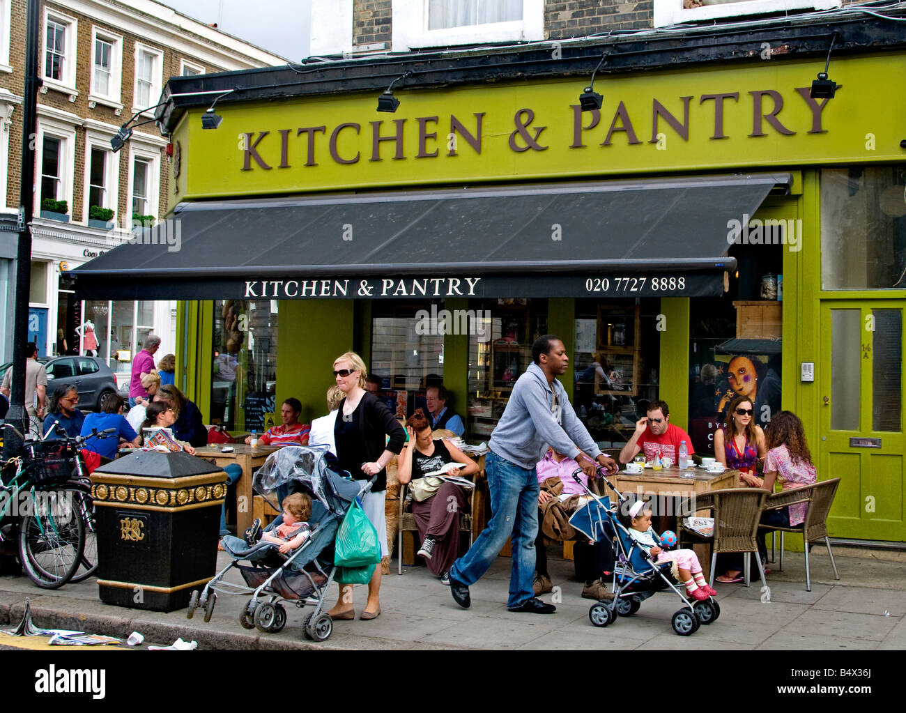Portobello Road Market Notting Hill London restaurant Stock Photo Alamy