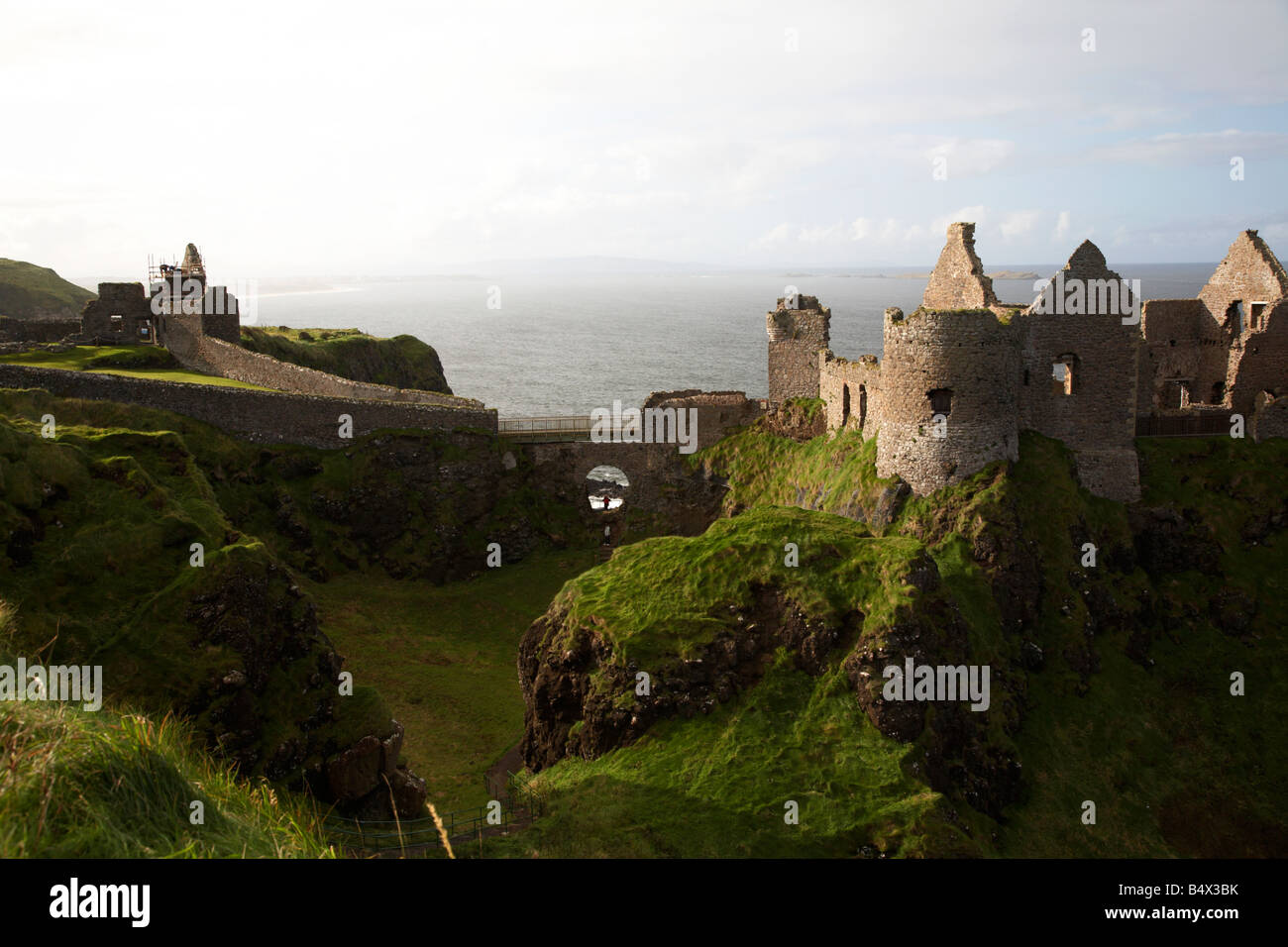 dunluce castle and the north antrim coastline county antrim northern ireland uk Stock Photo