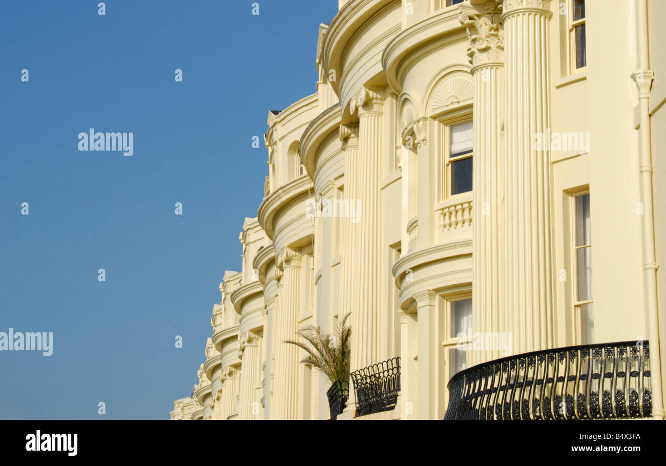 Regency style terraced apartments in Palmeira Square Hove East Sussex