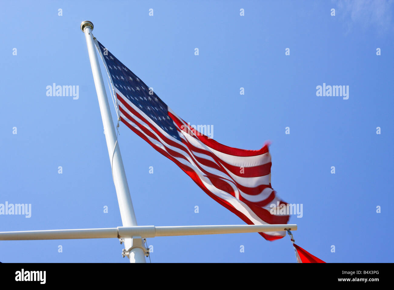 Nautical Flagpole (USA Stock Photo Alamy