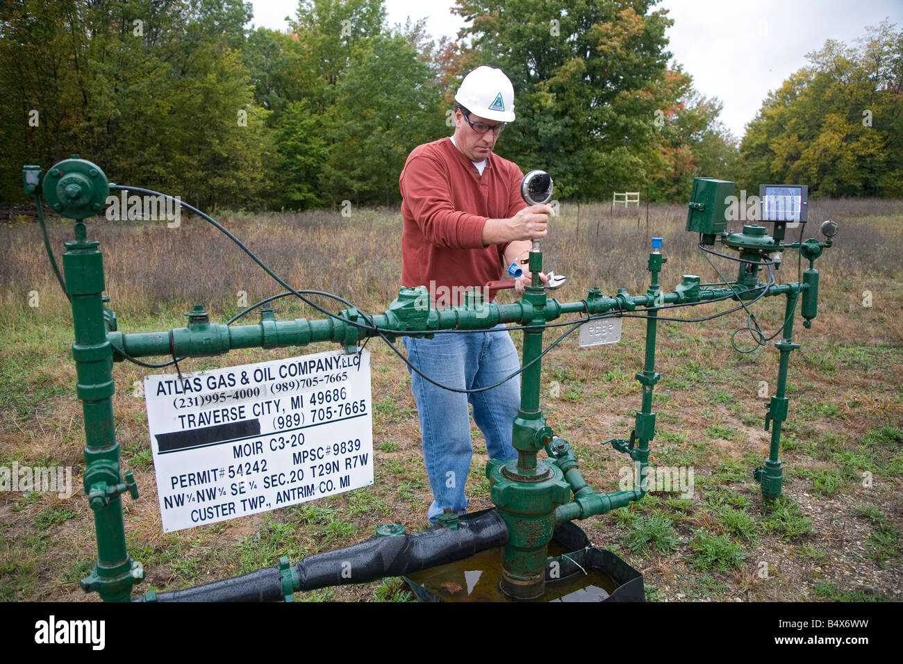 Natural Gas Well Stock Photo Alamy
