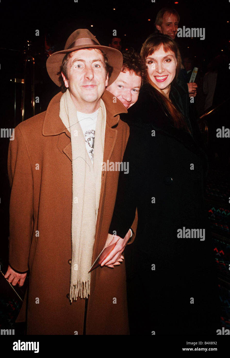 Eric Idle with his wife Tania and Jim Davidson 1992 at premiere of film Star Trek Generations Stock Photo